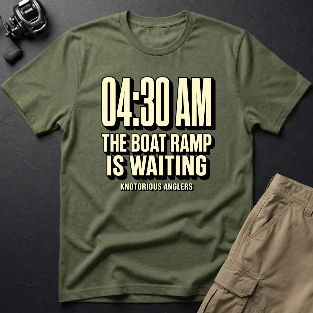 4:30 Boat Ramp T-Shirt in Military Green