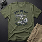 Death Can Wait T-Shirt in Military Green