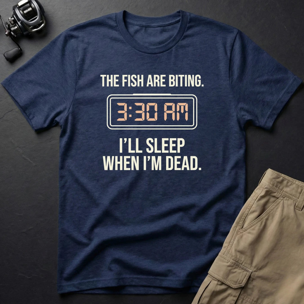 Never Sleep T-Shirt in Navy