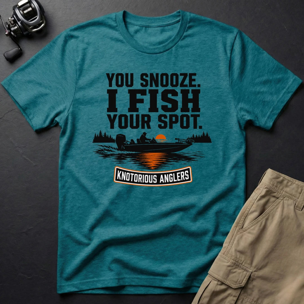 You Snooze T-Shirt in Heather Galapagos Blue